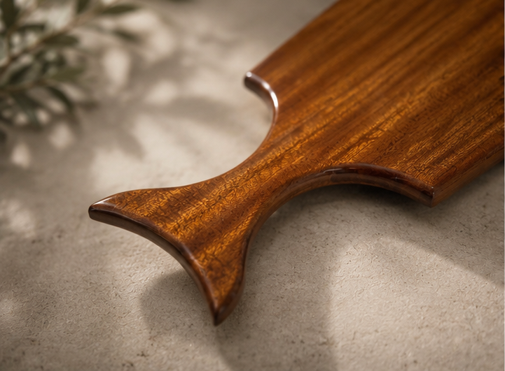 Sapele Blue Horizon-Handcrafted Sapele wood & Deep Blue Resin Charcuterie Board